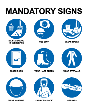 MANDATORY SIGNS